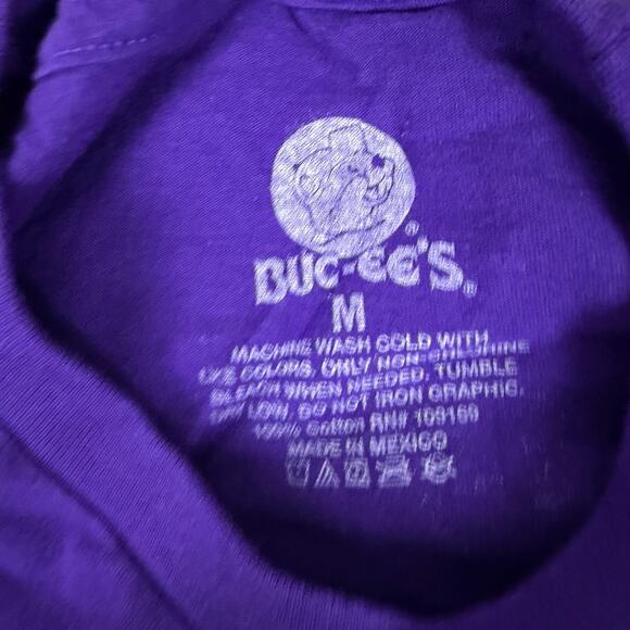 Bucees Shirt Mens Medium Purple Surfboard Surfing Gas Station Short Sleeve - Picture 8 of 9